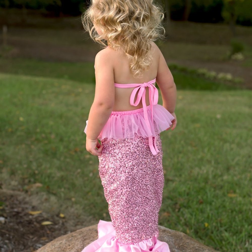 Custom Bundle Mermaid Costume For Toddler Girls - Picture 3 of 9